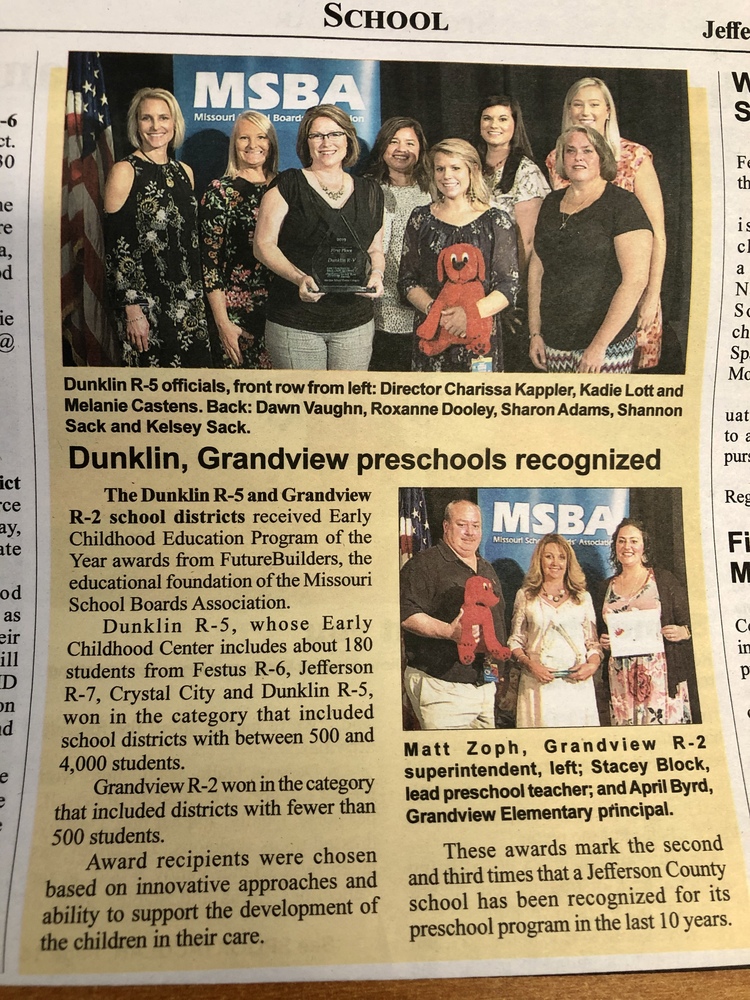 Article in the Leader Newspaper about Grandview Preschool Award