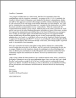 Covid-19 Board President Letter to Community